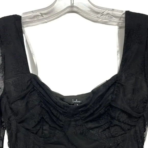 Lulus Black Lace Bodysuit Size Small (S) - Picture 3 of 8
